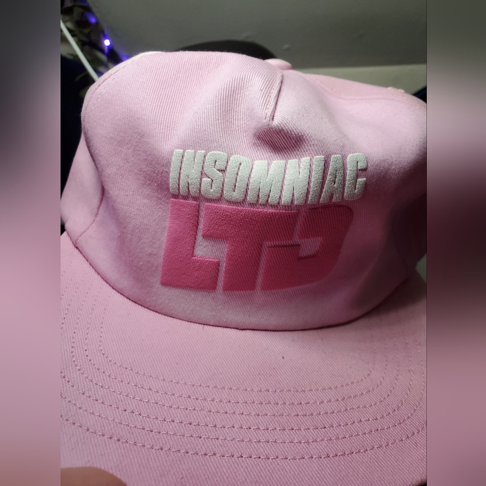 Dusty Pink INSOMNIAC LTD 5 Panel Strapback Hat